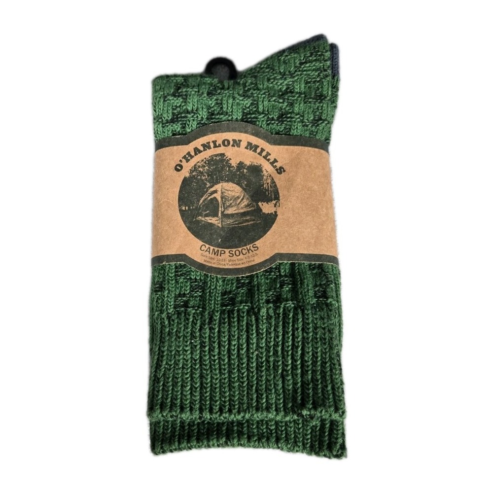 O'Hanlon Mills Urban Outfitters Green Waffle Knit Camp Socks Size 10-13 28978294